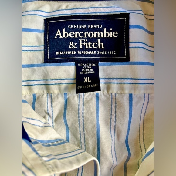 Abercrombie Fitch Shirt Mens XL ButtonUp Muscle Long Sleeve 100% Cotton EXCELENT - Picture 2 of 5